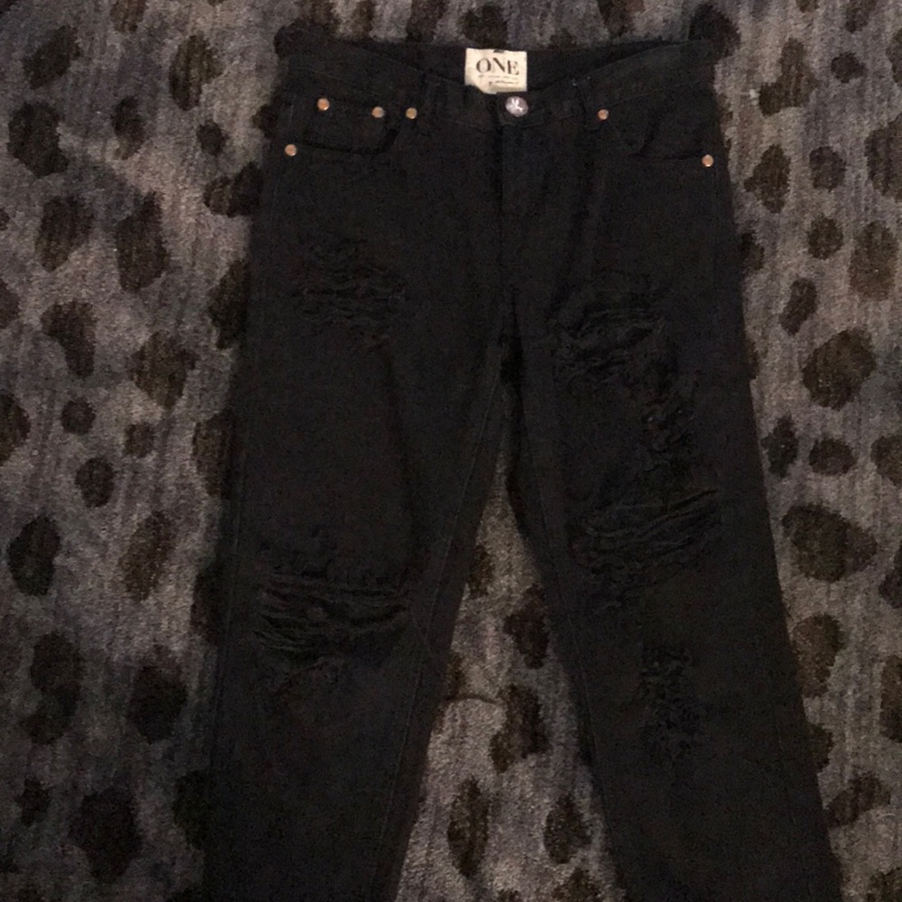 One by one teaspoon denim jeans